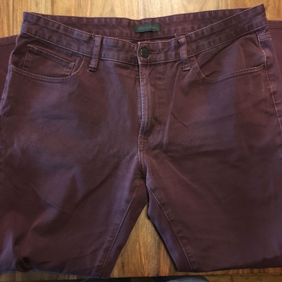 burgundy stretch jeans